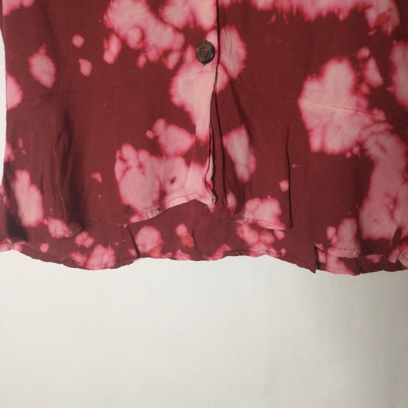 Midnight sky tie dye button up top size large - Picture 3 of 5